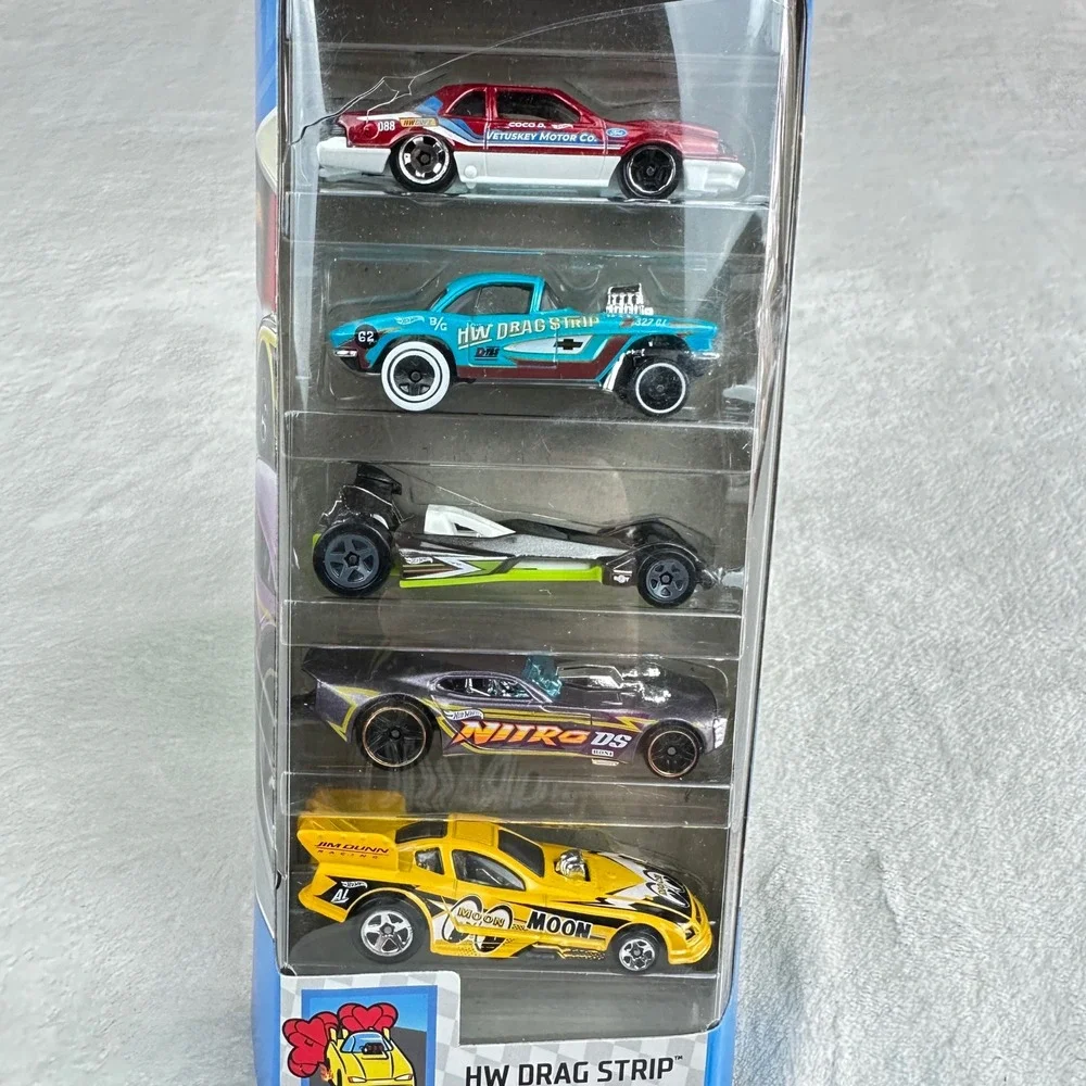 Hot Wheels HW Drag Strip‎ 5-Pack 1988 Ford T-Bird 62 Corvette Mustang Funny Car